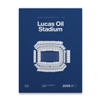 Indianapolis Football Stadium Bold Canvas Art