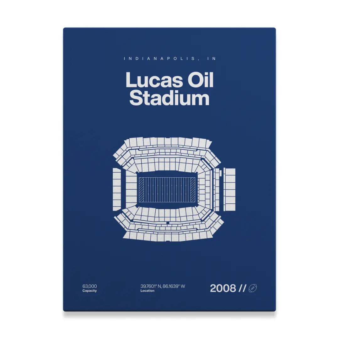Indianapolis Football Stadium Bold Canvas Art