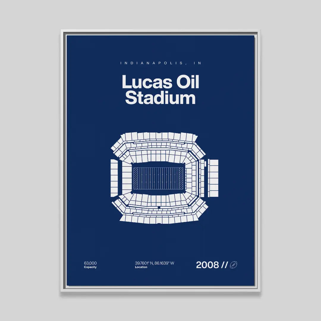 Indianapolis Football Stadium Bold Canvas Art