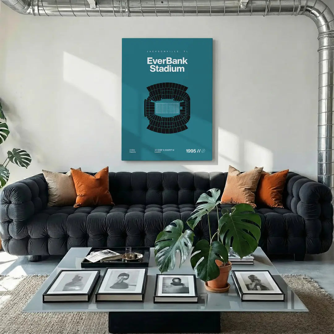 Jacksonville Football Stadium Bold Canvas Art