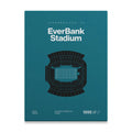 Jacksonville Football Stadium Bold Canvas Art
