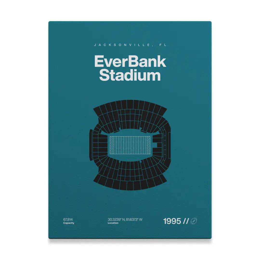 Jacksonville Football Stadium Bold Canvas Art