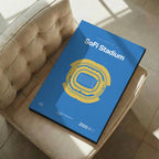 LA Football Stadium Bold Canvas Art