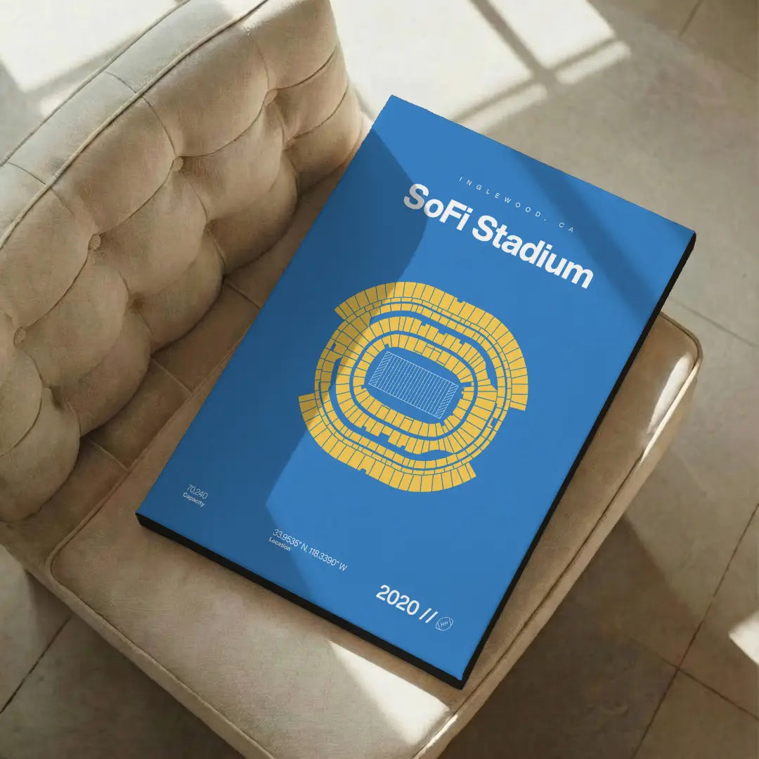 LA Football Stadium Bold Canvas Art
