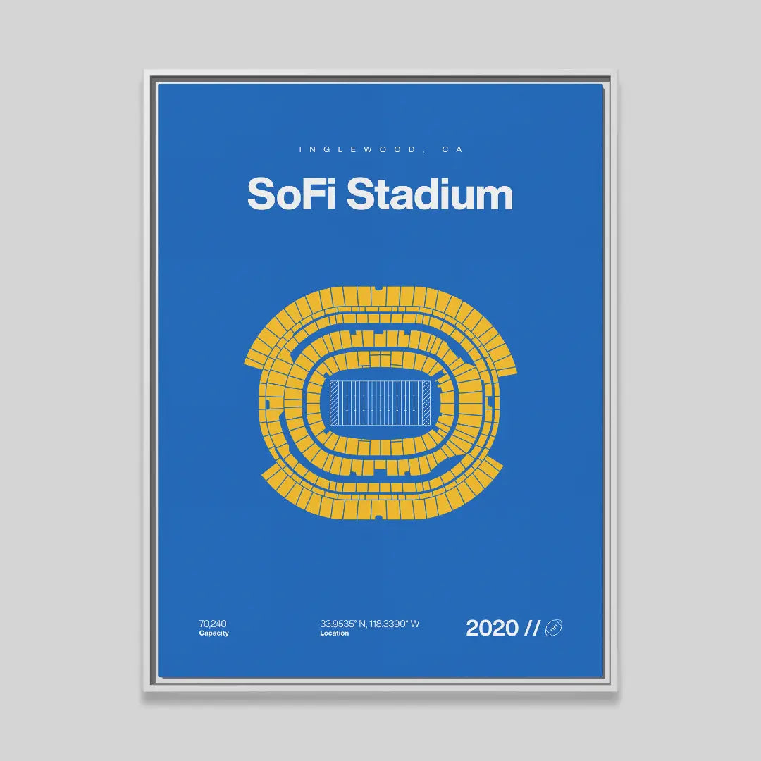 LA Football Stadium Bold Canvas Art