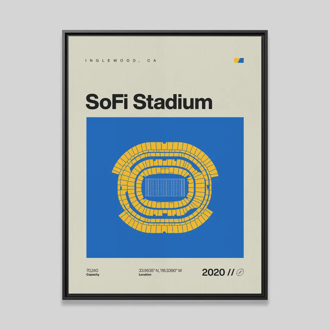 LA Football Stadium Canvas Art