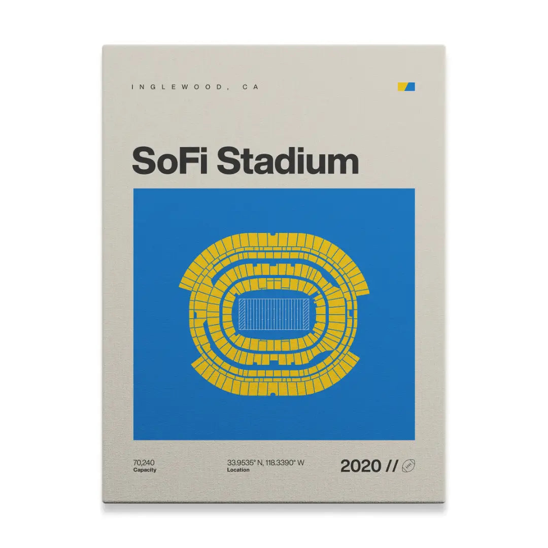 LA Football Stadium Canvas Art