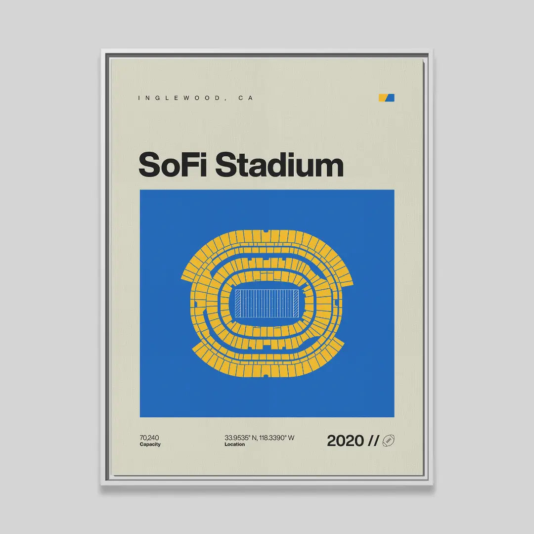 LA Football Stadium Canvas Art