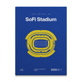Los Angeles Football Stadium Bold Canvas Art