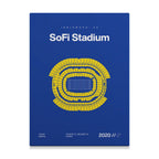 Los Angeles Football Stadium Bold Canvas Art