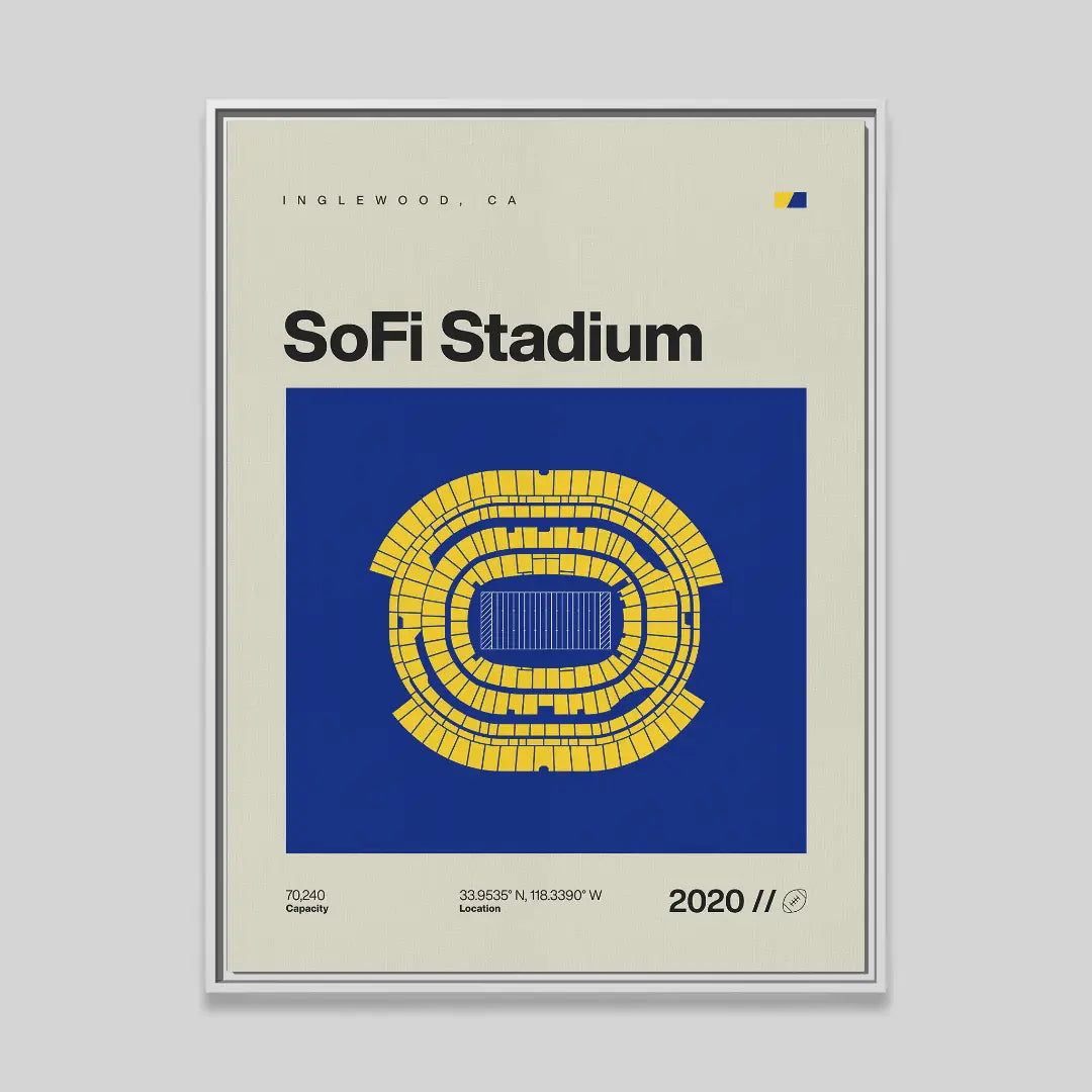 Los Angeles Football Stadium Canvas Art