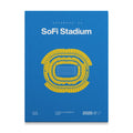LA Football Stadium Bold Canvas Art