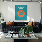 Miami Football Stadium Bold Canvas Art
