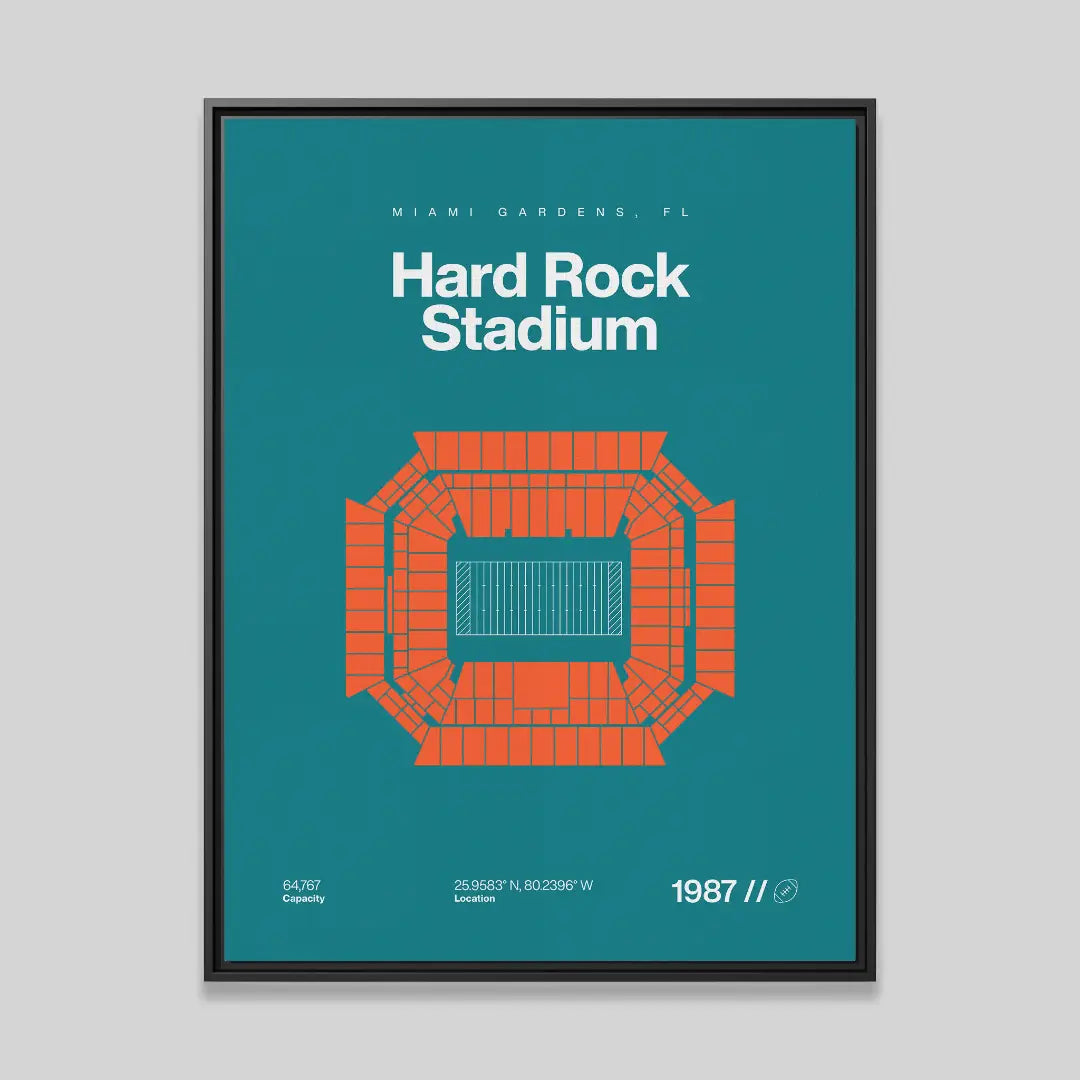 Miami Football Stadium Bold Canvas Art