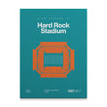 Miami Football Stadium Bold Canvas Art