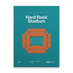Miami Football Stadium Bold Canvas Art