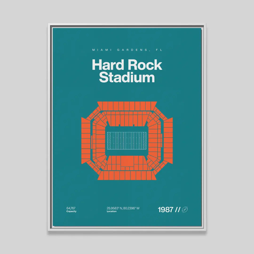 Miami Football Stadium Bold Canvas Art