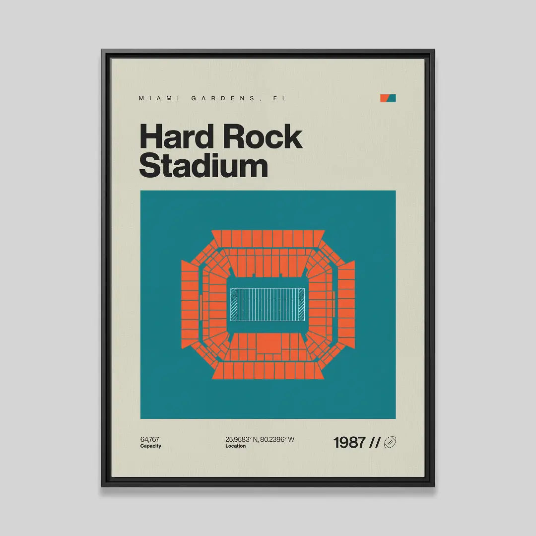 Miami Football Stadium Canvas Art