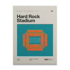Miami Football Stadium Canvas Art