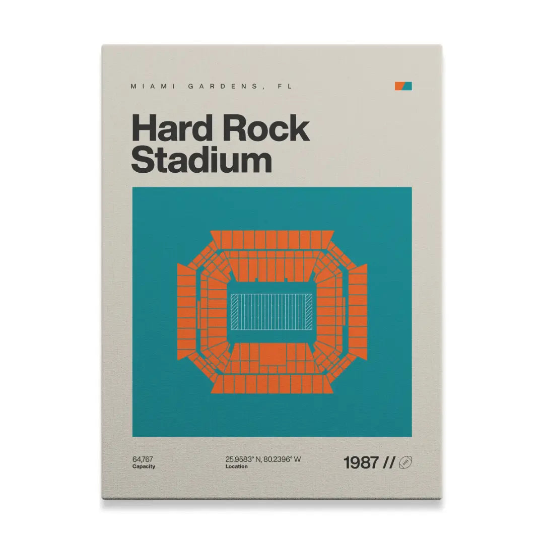 Miami Football Stadium Canvas Art