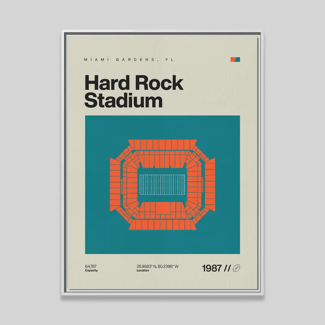 Miami Football Stadium Canvas Art