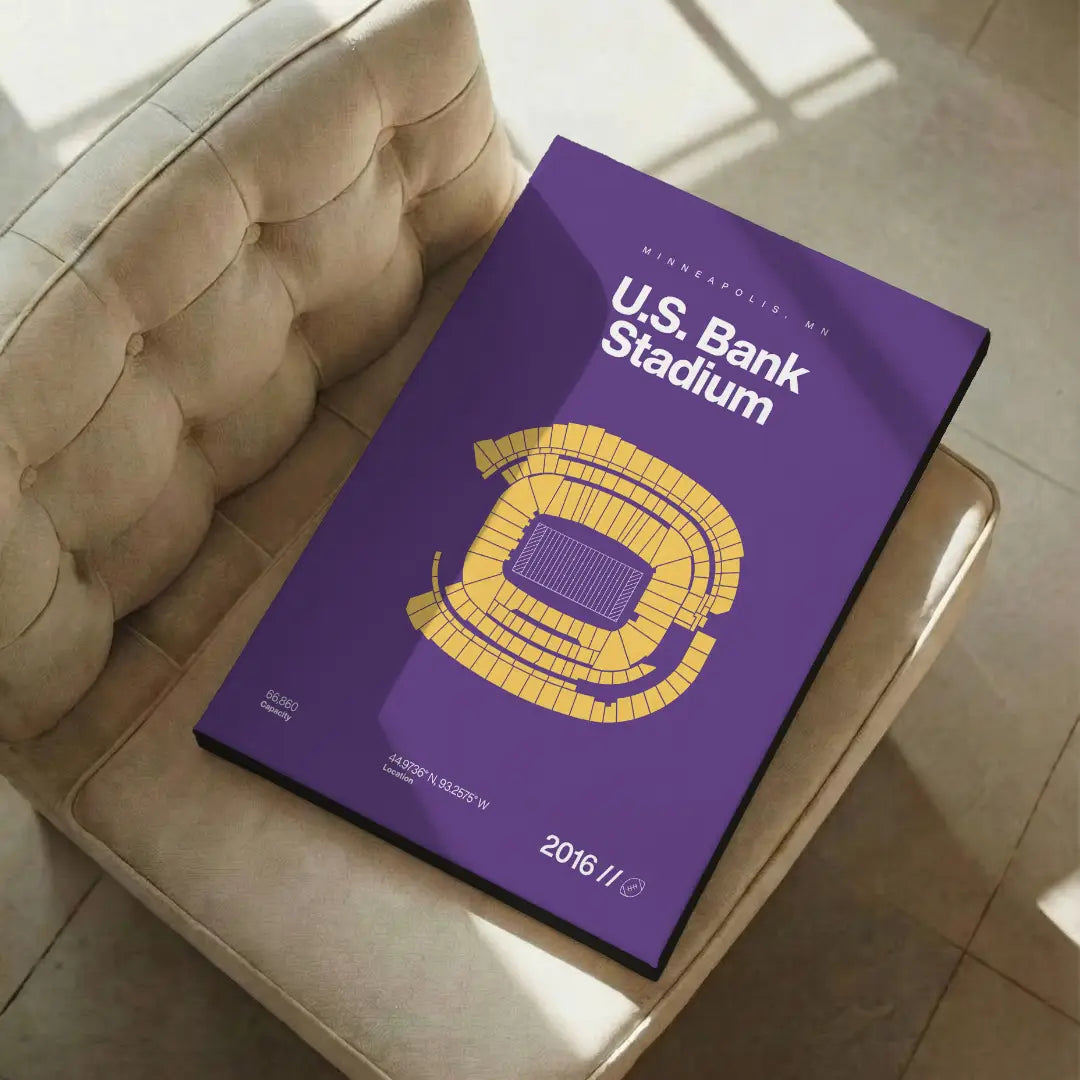 Minnesota Football Stadium Bold Canvas Art