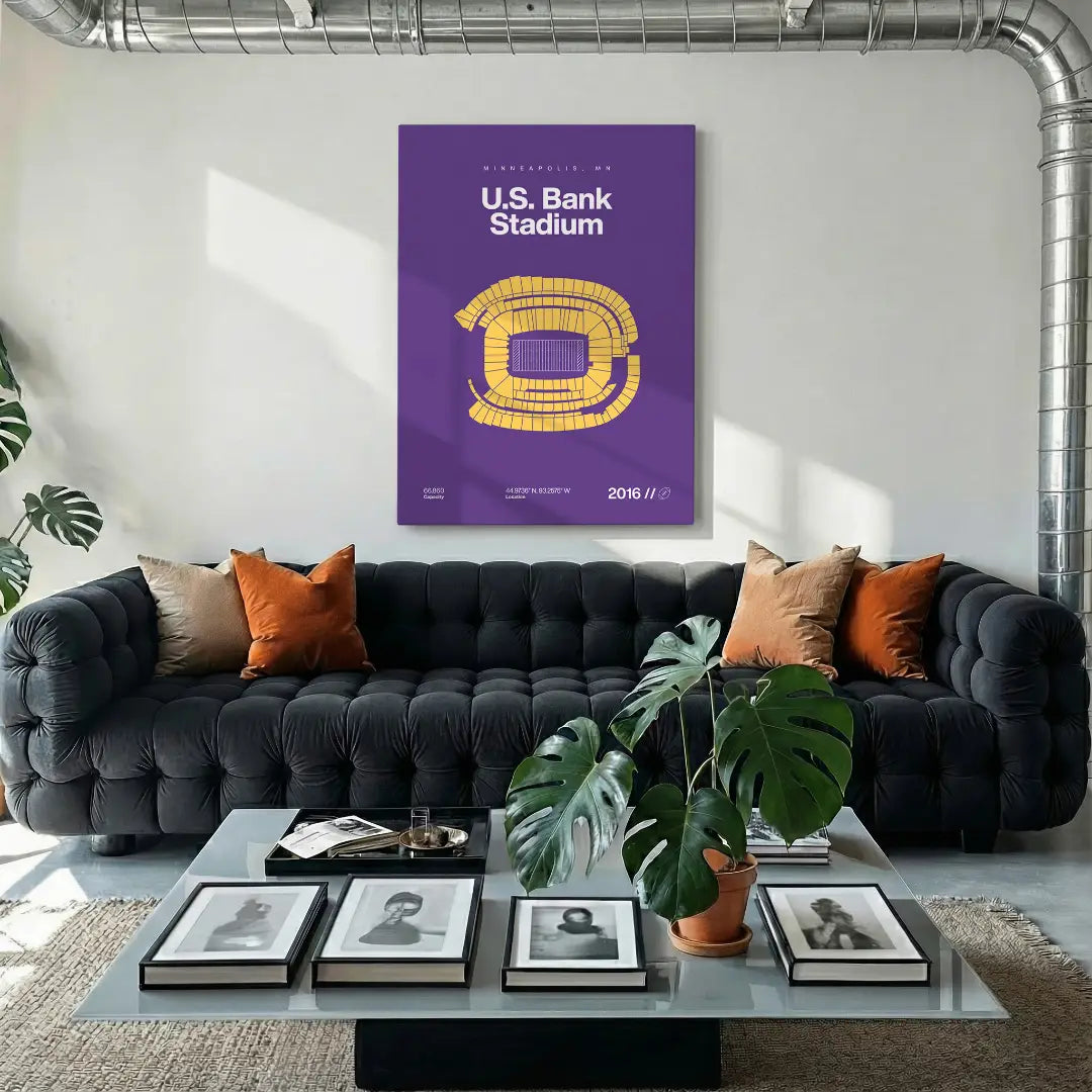 Minnesota Football Stadium Bold Canvas Art