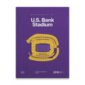 Minnesota Football Stadium Bold Canvas Art