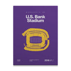 Minnesota Football Stadium Bold Canvas Art