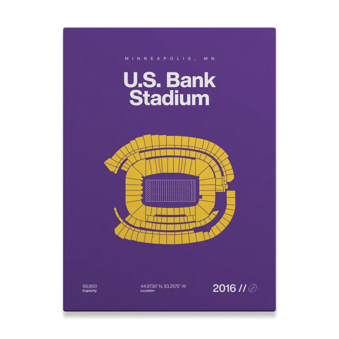 Minnesota Football Stadium Bold Canvas Art