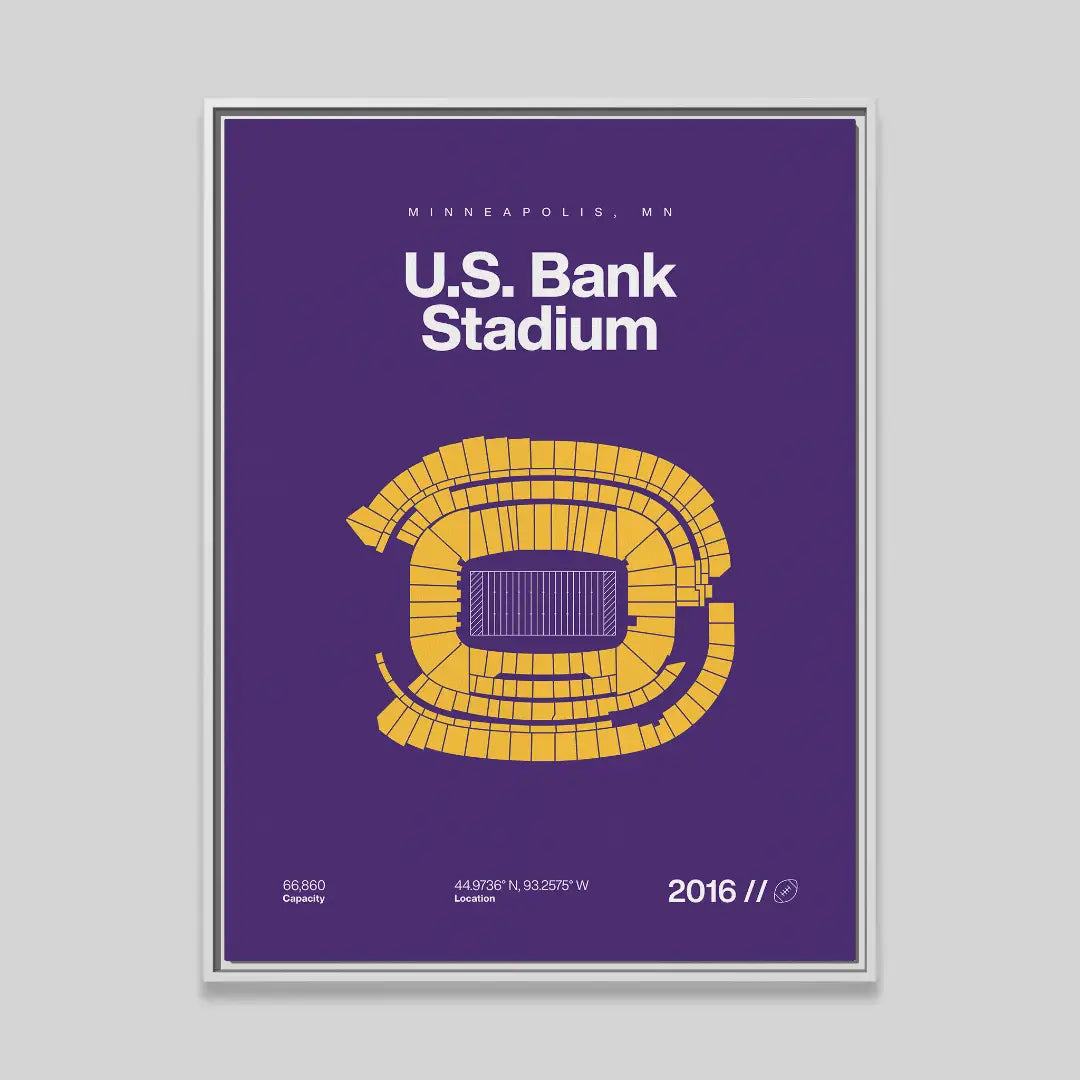 Minnesota Football Stadium Bold Canvas Art