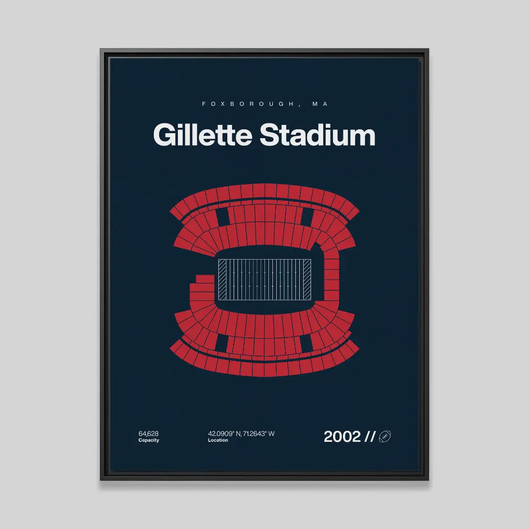New England Football Stadium Bold Canvas Art