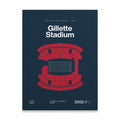 New England Football Stadium Bold Canvas Art