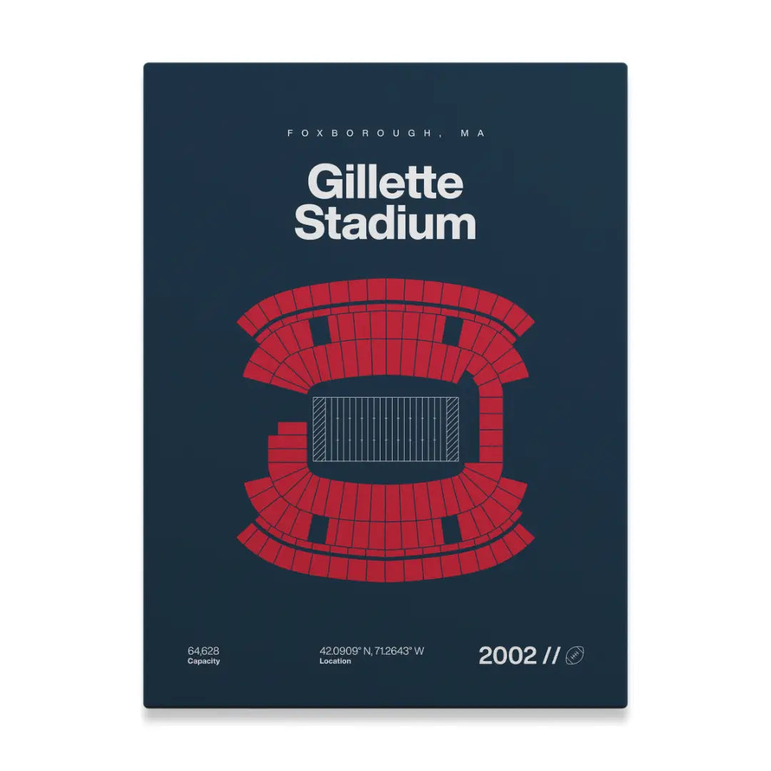 New England Football Stadium Bold Canvas Art
