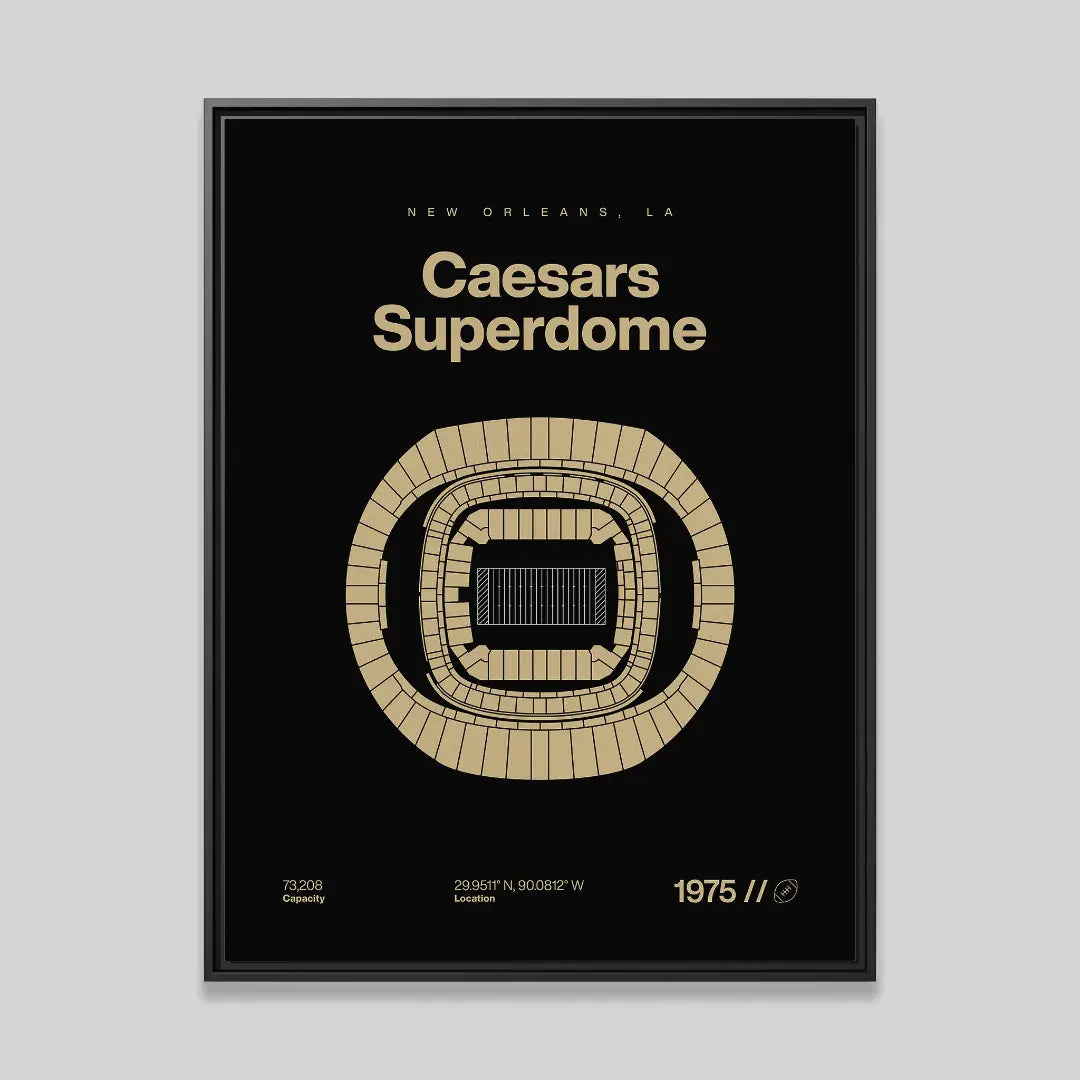 New Orleans Football Stadium Bold Canvas Art