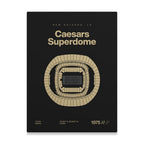 New Orleans Football Stadium Bold Canvas Art