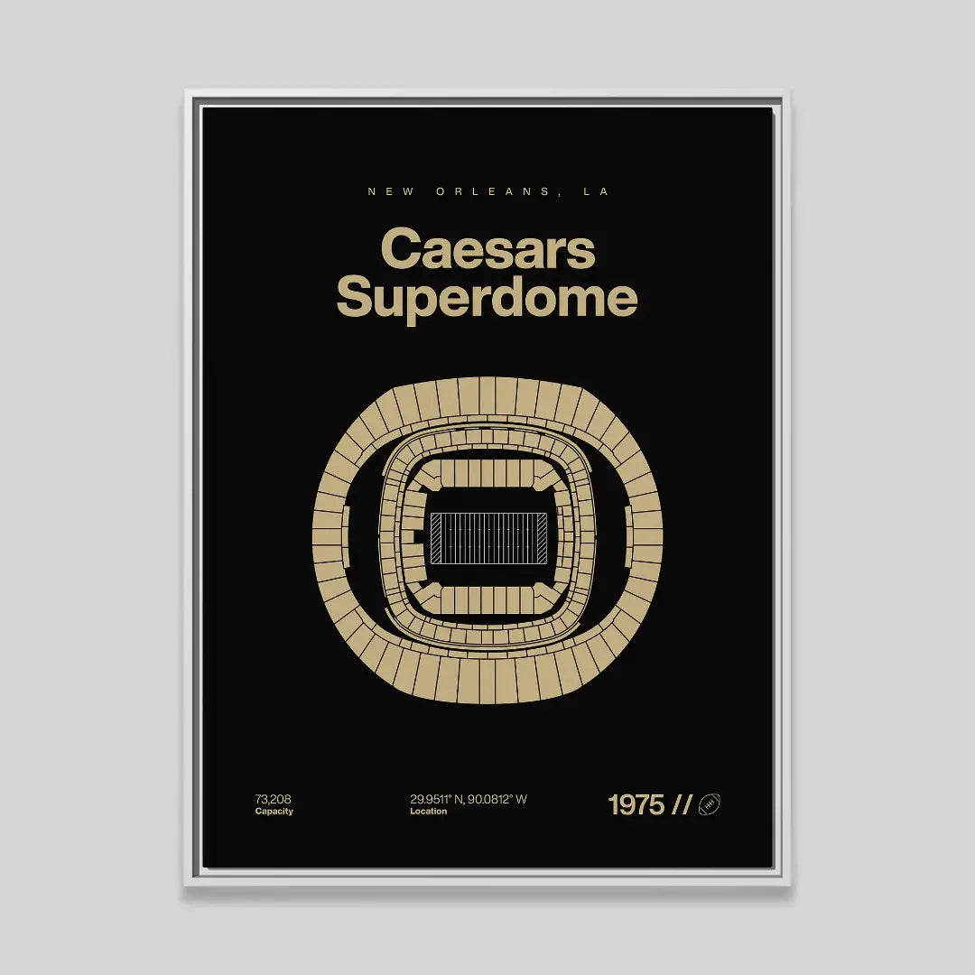 New Orleans Football Stadium Bold Canvas Art