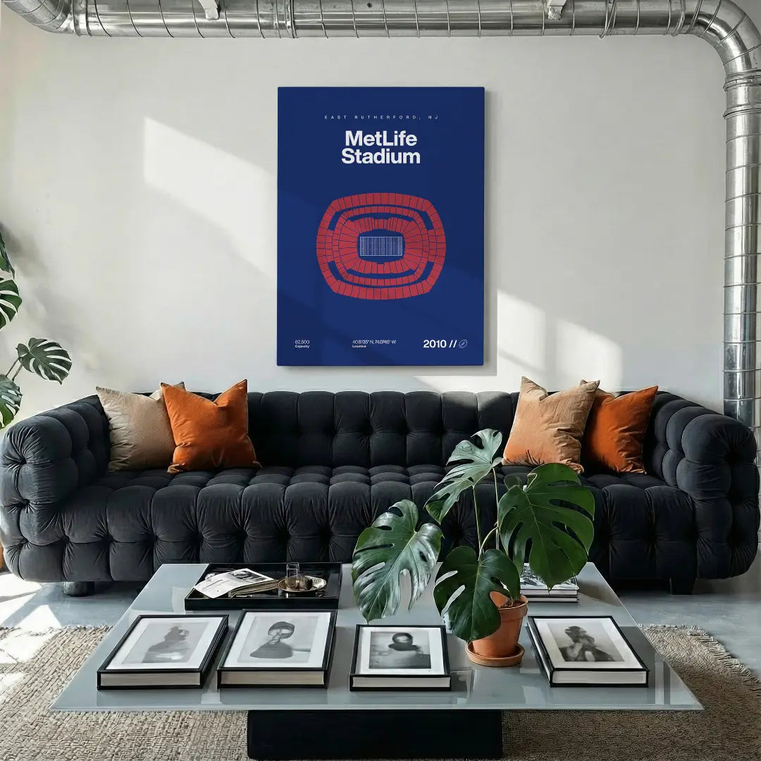 New York Football Stadium Bold Canvas Art