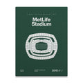 NY Football Stadium Bold Canvas Art