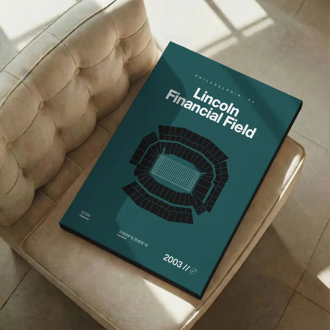 Philadelphia Football Stadium Bold Canvas Art