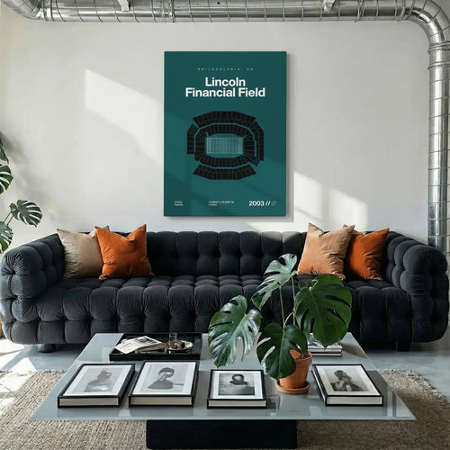 Philadelphia Football Stadium Bold Canvas Art