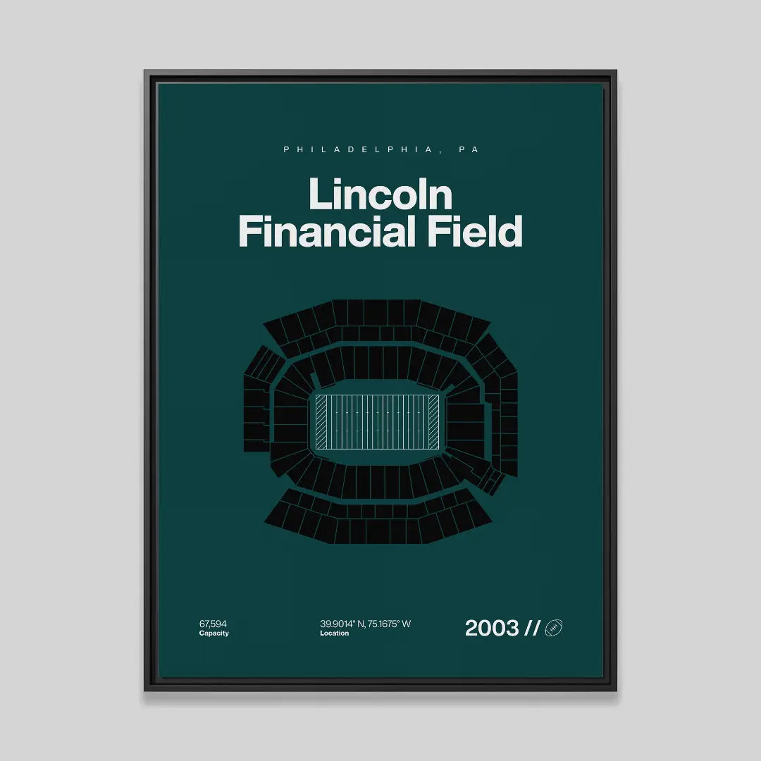Philadelphia Football Stadium Bold Canvas Art