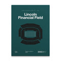 Philadelphia Football Stadium Bold Canvas Art