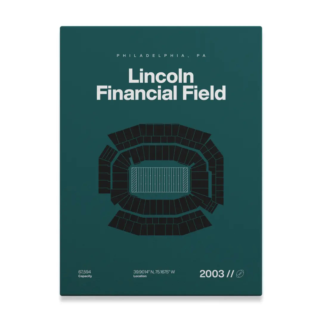 Philadelphia Football Stadium Bold Canvas Art