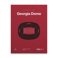 Atlanta Football Retro Stadium Bold Canvas Art