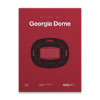 Atlanta Football Retro Stadium Bold Canvas Art