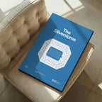 Detroit Football Retro Stadium Bold Canvas Art