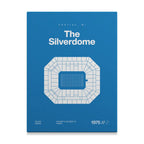 Detroit Football Retro Stadium Bold Canvas Art