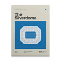Detroit Football Retro Stadium Canvas Art
