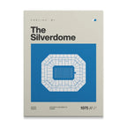 Detroit Football Retro Stadium Canvas Art